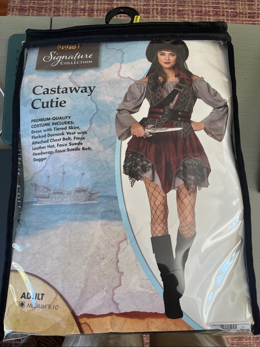 Spirit Halloween Costume Female Pirate NWT